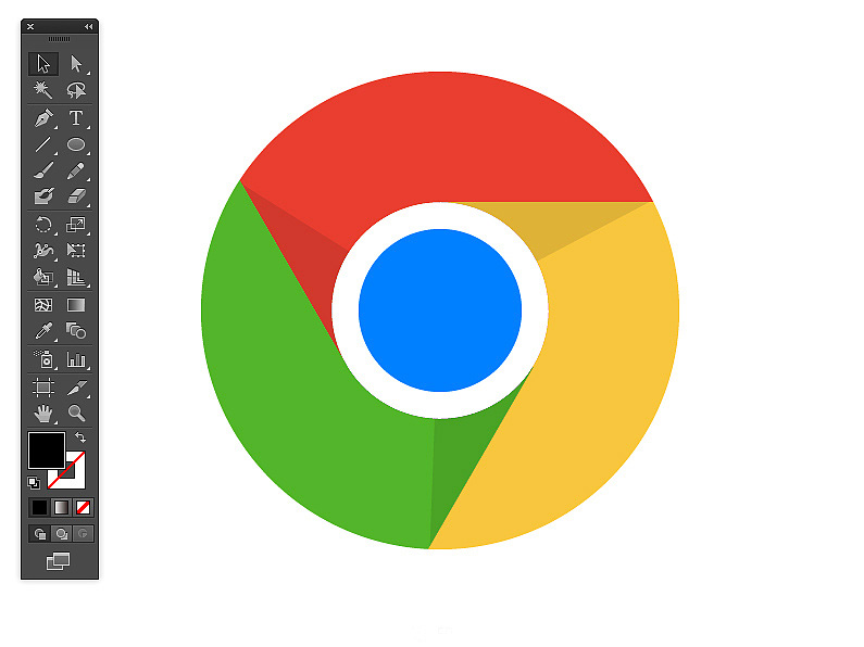 Illustrator绘制谷歌浏览器Chrome图标 第 1 张